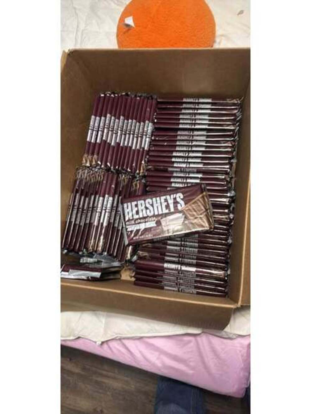 68 lbs of Hershey chocolate bars